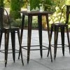 LT&S Alloy Series Lancaster Table & Seating Alloy Series 24" X 24" Distressed Copper Outdoor Bar Height Table