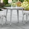 LT&S Alloy Series Lancaster Table & Seating Alloy Series 32" X 32" Distressed Silver Dining Height Outdoor Table