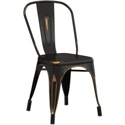 LT&S Alloy Series Lancaster Table & Seating Alloy Series Distressed Copper Metal Indoor Industrial Cafe Chair With Vertical Slat Back And Walnut Wood Seat 7 LT&S Alloy Series Lancaster Table & Seating Alloy Series Distressed Copper Metal Indoor Industrial Cafe Chair With Vertical Slat Back And Walnut Wood Seat -Zown Shop 2430491