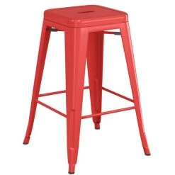 LT&S Alloy Series Lancaster Table & Seating Alloy Series Red Metal Indoor Industrial Cafe Counter Height Stool With Natural Wood Seat 5 LT&S Alloy Series Lancaster Table & Seating Alloy Series Red Metal Indoor Industrial Cafe Counter Height Stool With Natural Wood Seat -Zown Shop 2431561