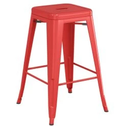 LT&S Alloy Series Lancaster Table & Seating Alloy Series Red Metal Indoor Industrial Cafe Counter Height Stool With Black Wood Seat 5 LT&S Alloy Series Lancaster Table & Seating Alloy Series Red Metal Indoor Industrial Cafe Counter Height Stool With Black Wood Seat -Zown Shop 2431565