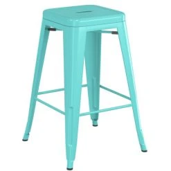 LT&S Alloy Series Lancaster Table & Seating Alloy Series Seafoam Metal Indoor Industrial Cafe Counter Height Stool With Natural Wood Seat 5 LT&S Alloy Series Lancaster Table & Seating Alloy Series Seafoam Metal Indoor Industrial Cafe Counter Height Stool With Natural Wood Seat -Zown Shop 2431571