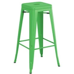 LT&S Alloy Series Lancaster Table & Seating Alloy Series Green Stackable Metal Indoor Industrial Barstool With Gray Wood Seat 5 LT&S Alloy Series Lancaster Table & Seating Alloy Series Green Stackable Metal Indoor Industrial Barstool With Gray Wood Seat -Zown Shop 2432815