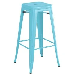 LT&S Alloy Series Lancaster Table & Seating Alloy Series Arctic Blue Metal Indoor Industrial Cafe Bar Height Stool With Black Wood Seat 5 LT&S Alloy Series Lancaster Table & Seating Alloy Series Arctic Blue Metal Indoor Industrial Cafe Bar Height Stool With Black Wood Seat -Zown Shop 2432862