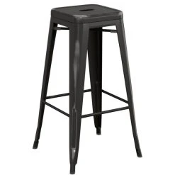 LT&S Alloy Series Lancaster Table & Seating Alloy Series Distressed Black Metal Indoor Industrial Cafe Bar Height Stool With Black Wood Seat 5 LT&S Alloy Series Lancaster Table & Seating Alloy Series Distressed Black Metal Indoor Industrial Cafe Bar Height Stool With Black Wood Seat -Zown Shop 2432878
