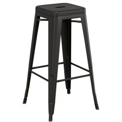 LT&S Alloy Series Lancaster Table & Seating Alloy Series Black Metal Indoor Industrial Cafe Bar Height Stool With Natural Wood Seat -Zown Shop 2432899