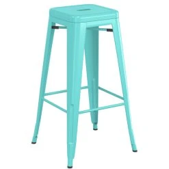 LT&S Alloy Series Lancaster Table & Seating Alloy Series Seafoam Metal Indoor Industrial Cafe Bar Height Stool With Walnut Wood Seat 5 LT&S Alloy Series Lancaster Table & Seating Alloy Series Seafoam Metal Indoor Industrial Cafe Bar Height Stool With Walnut Wood Seat -Zown Shop 2432919