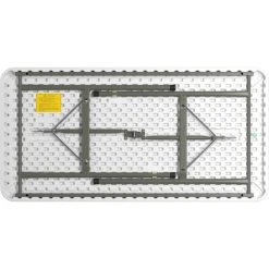 Lancaster Table & Seating 24" X 48" Heavy-Duty Granite White Plastic Folding Table -Zown Shop 2433884