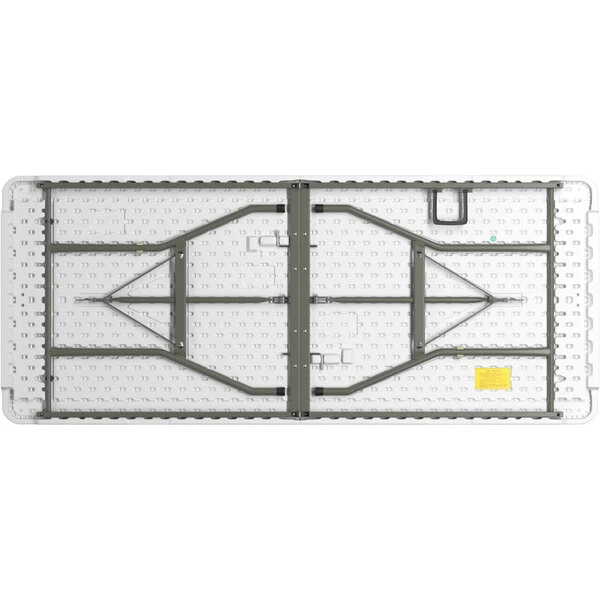 Lancaster Table & Seating 30" X 72" Heavy-Duty Granite White Plastic Bi-Folding Table 3 Lancaster Table & Seating 30" X 72" Heavy-Duty Granite White Plastic Bi-Folding Table - Image 3