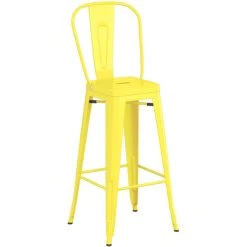 LT&S Alloy Series Lancaster Table & Seating Alloy Series Yellow Metal Indoor Industrial Cafe Bar Height Stool With Vertical Slat Back And Black Wood Seat 7 LT&S Alloy Series Lancaster Table & Seating Alloy Series Yellow Metal Indoor Industrial Cafe Bar Height Stool With Vertical Slat Back And Black Wood Seat -Zown Shop 2436674