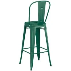 LT&S Alloy Series Lancaster Table & Seating Alloy Series Emerald Metal Indoor / Outdoor Industrial Cafe Barstool With Vertical Slat Back And Drain Hole Seat 5 LT&S Alloy Series Lancaster Table & Seating Alloy Series Emerald Metal Indoor / Outdoor Industrial Cafe Barstool With Vertical Slat Back And Drain Hole Seat -Zown Shop 2445629
