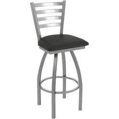 Holland Bar Stool Ladderback Swivel Stainless Steel Outdoor Bar Stool With Breeze Graphite Seat