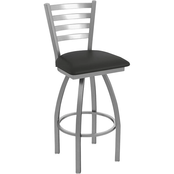 Holland Bar Stool Ladderback Swivel Stainless Steel Outdoor Bar Stool With Breeze Graphite Seat 1 Holland Bar Stool Ladderback Swivel Stainless Steel Outdoor Bar Stool With Breeze Graphite Seat