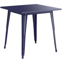LT&S Alloy Series Lancaster Table & Seating Alloy Series 32" X 32" Navy Dining Height Outdoor Table With 4 Arm Chairs -Zown Shop 2453093