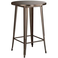LT&S Alloy Series Lancaster Table & Seating Alloy Series 30" Round Copper Outdoor Bar Height Table With 4 Metal Cafe Bar Stools 7 LT&S Alloy Series Lancaster Table & Seating Alloy Series 30" Round Copper Outdoor Bar Height Table With 4 Metal Cafe Bar Stools -Zown Shop 2453264