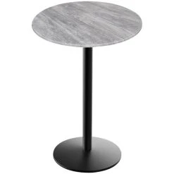 Holland Bar Stool EuroSlim 36" Round Greystone Indoor / Outdoor Bar Height Table With Round Base