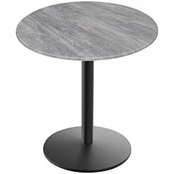 Holland Bar Stool EuroSlim 36" Round Greystone Indoor / Outdoor Standard Height Table With Round Base