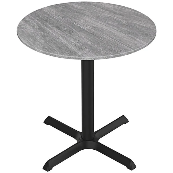 Holland Bar Stool EuroSlim 36" Round Greystone Indoor / Outdoor Table With Cross Base 1 Holland Bar Stool EuroSlim 36" Round Greystone Indoor / Outdoor Table With Cross Base