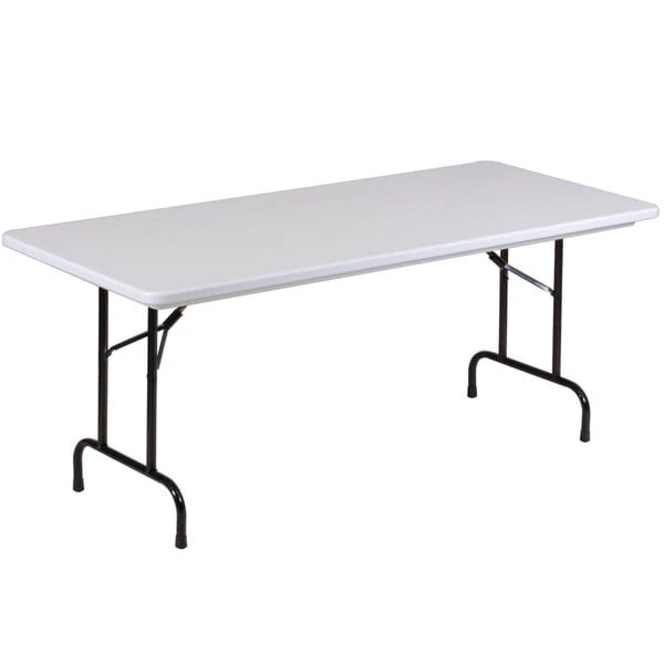 Correll Folding Table, 30" X 96" Tamper-Resistant Plastic, Gray 1 Correll Folding Table, 30" X 96" Tamper-Resistant Plastic, Gray
