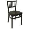 BFM Seating Troy Sand Black Metal Side Chair