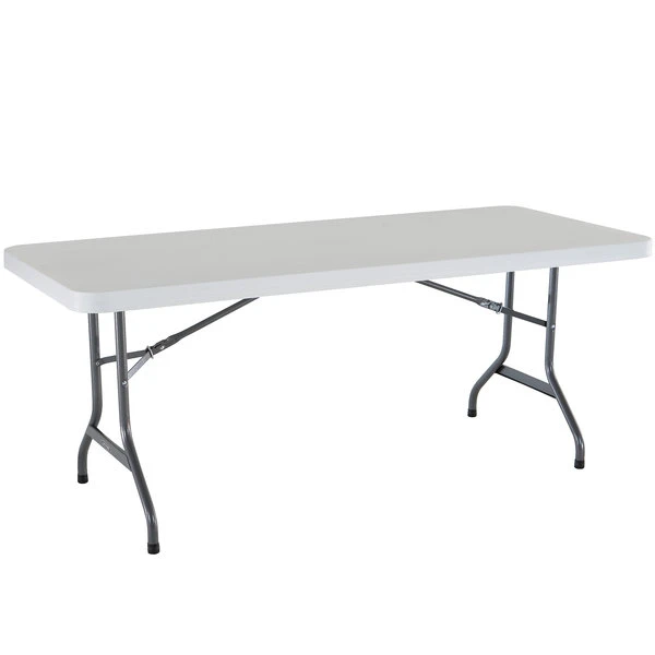 Lifetime Folding Table, 30" X 72" Plastic, White Granite - 2901 2 Lifetime Folding Table, 30" X 72" Plastic, White Granite - 2901 - Image 2