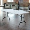 Lifetime Folding Table, 30" X 72" Plastic, White Granite - 2901