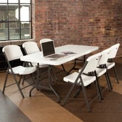 Lifetime Folding Table, 30" X 72" Plastic, White Granite - 2901 8 Lifetime Folding Table, 30" X 72" Plastic, White Granite - 2901 -Zown Shop 800129