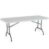 Lifetime Folding Table, 30" X 72" Plastic, White Granite - 4/Pack