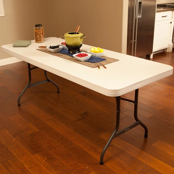 Lifetime Folding Table, 30" X 72" Plastic, Almond - 4/Pack 2 Lifetime Folding Table, 30" X 72" Plastic, Almond - 4/Pack - Image 2