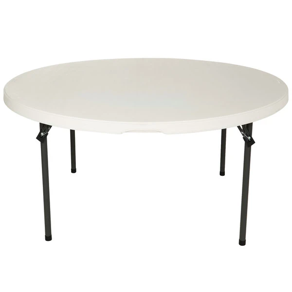 Lifetime Round Folding Table, 60" Plastic, Almond - 80435 1 Lifetime Round Folding Table, 60" Plastic, Almond - 80435