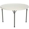Lifetime Round Folding Table, 46" Plastic, Almond - 2968