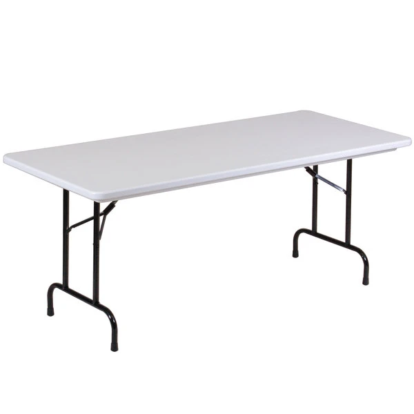 Correll Folding Table, 30" X 72" Tamper-Resistant Plastic, Gray 1 Correll Folding Table, 30" X 72" Tamper-Resistant Plastic, Gray