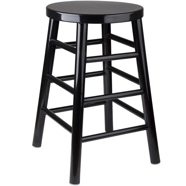 LT&S Spartan Series Lancaster Table & Seating Spartan Series 24" Black Metal Counter Height Stool 2 LT&S Spartan Series Lancaster Table & Seating Spartan Series 24" Black Metal Counter Height Stool - Image 2