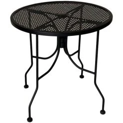 American Tables & Seating ALM36 36" Round Top Outdoor Table With Umbrella Hole