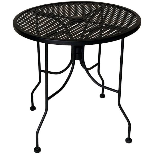 American Tables & Seating ALM36 36" Round Top Outdoor Table With Umbrella Hole 1 American Tables & Seating ALM36 36" Round Top Outdoor Table With Umbrella Hole